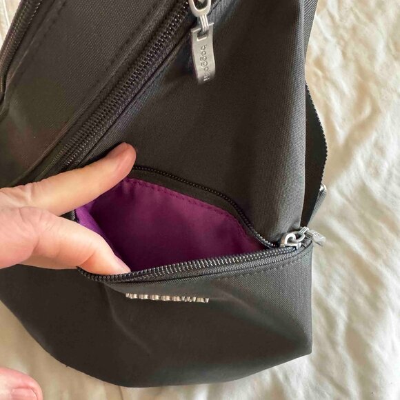 Baggallini Mini-Sling Crossbody Bag NWOT — Dark Charcoal Gray - Picture 5 of 11